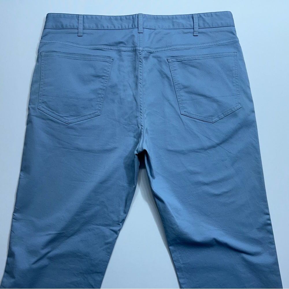 Spoke 5 Pocket Pants Mens 37x30 Powder Blue FIVES Build B Chino Button Fly - Picture 12 of 15